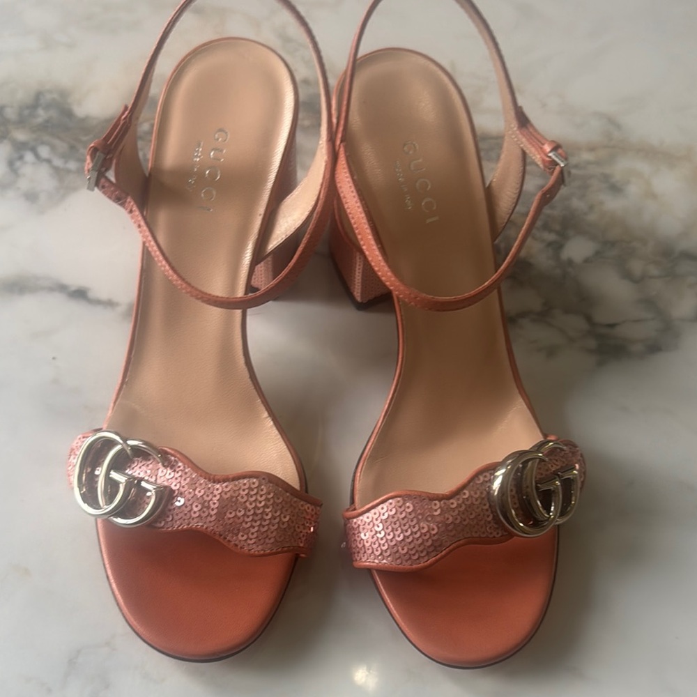 Gucci Women's Coral Heeled Sandals